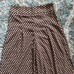 70s style flared trousers.